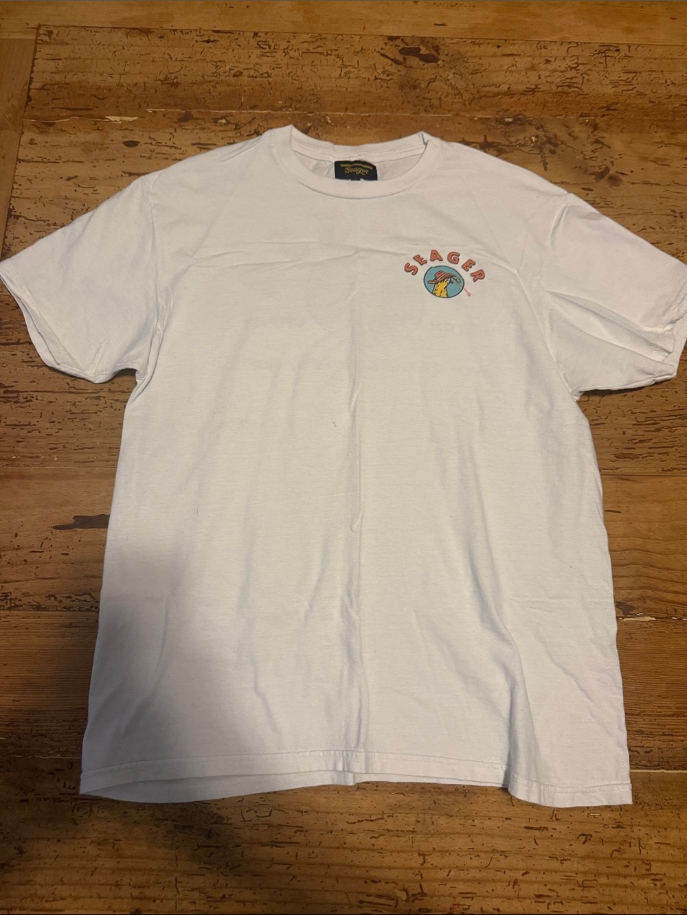 Seager White Short-Sleeve Logo T-Shirt